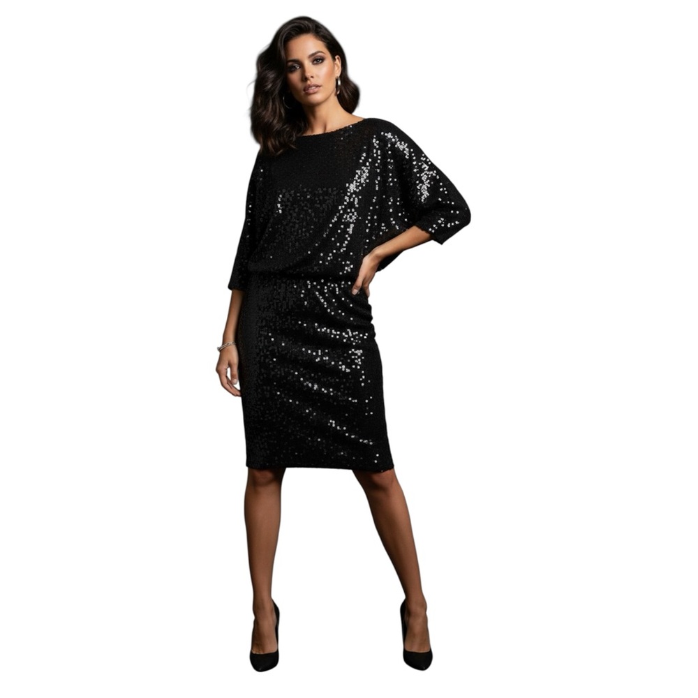 Karen Kane Black Sequins dress